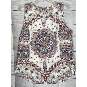 NWOT Women's VERSE printed sleevelss blouse size medium‎